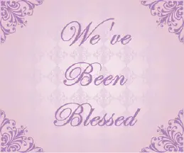 Printable We've Been Blessed Girl Birth Announcement