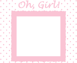 Printable Oh Girl Photo Birth Announcement