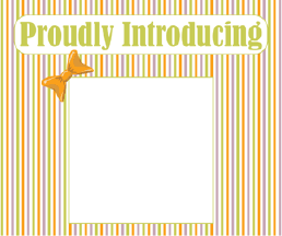 Printable Proudly Introducing Photo Birth Announcement-Stripes