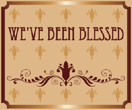 Printable We've Been Blessed Birth Announcement