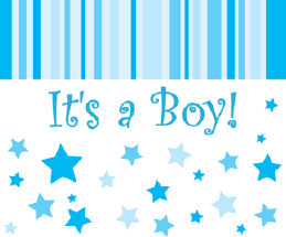 Printable It's A Boy Birth Announcement