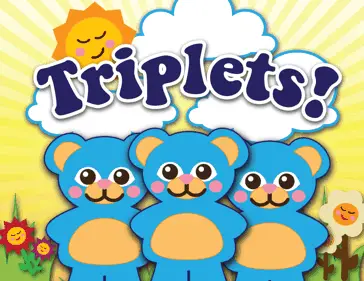 Printable Triplet Animals Birth Announcement