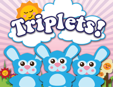 Printable Triplet Bunnies Birth Announcement