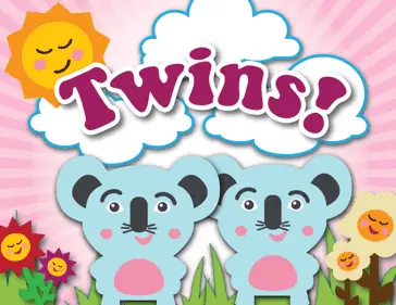 Printable Twin Koalas Birth Announcement